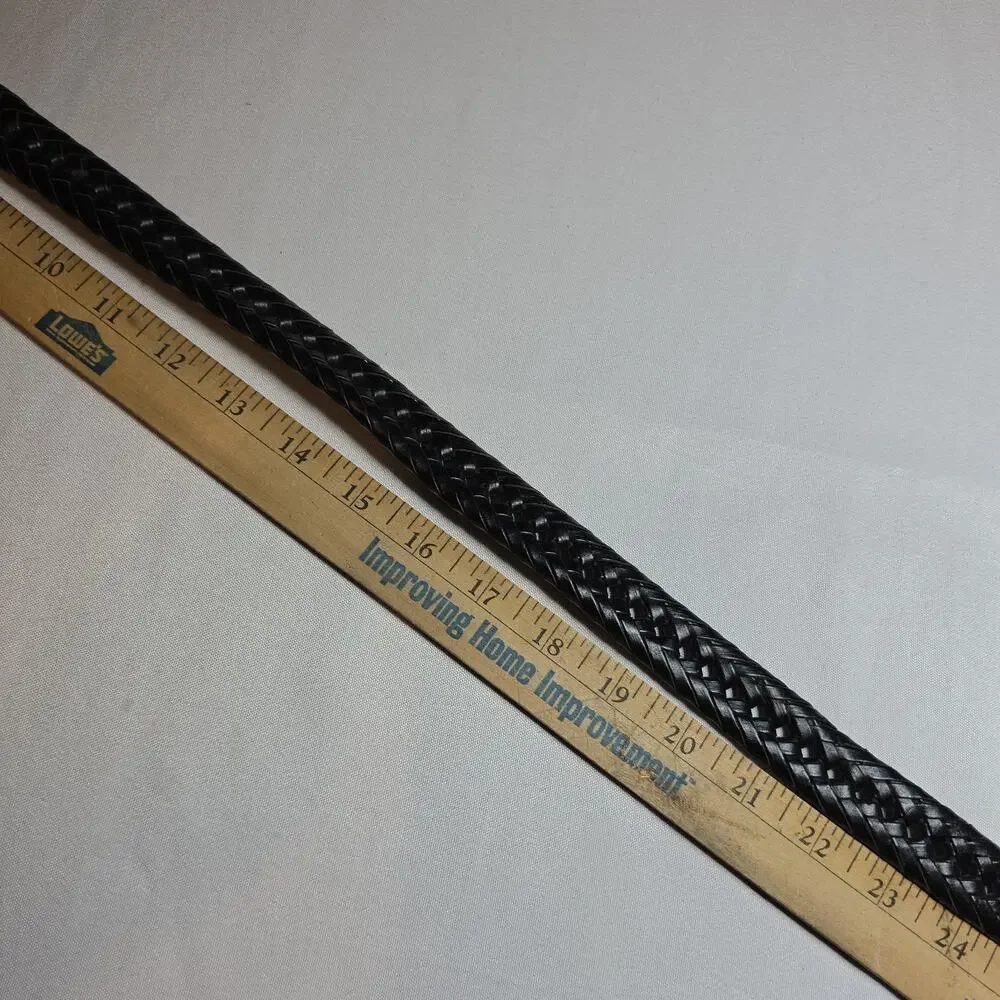 Boys Dress Belt Black Braided Leather Adjustable 27